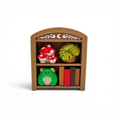 Traditional Bookcase Clicker — Mini 3D Printed Fidget Bookshelf