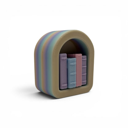 Modern Bookcase Clicker — Mini 3D Printed Fidget Bookshelf