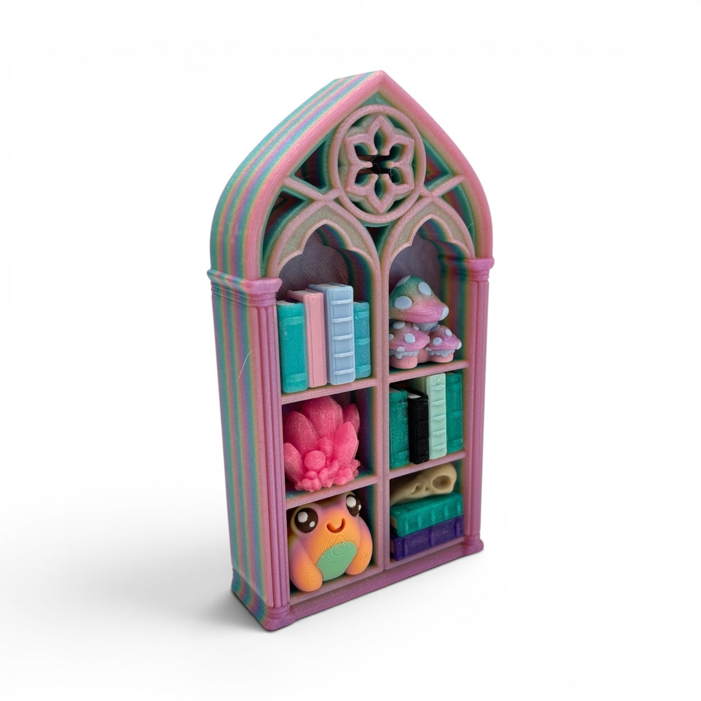 Bookcase 6 Clicker — Mini 3D Printed Fidget Bookshelf