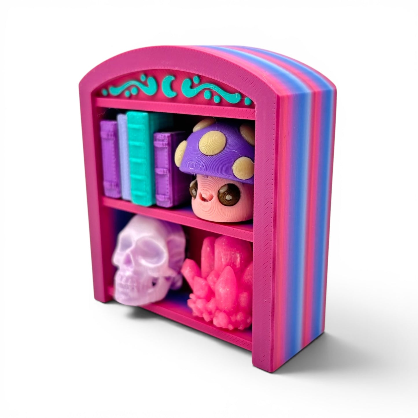 Traditional Bookcase Clicker Mini 3D Printed Fidget Bookshelf