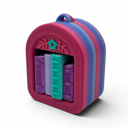 Traditional Bookcase Clicker Mini 3D Printed Fidget Bookshelf