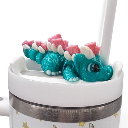 Book Dragons Articulated 3D Printed Sip Sidekicks for Tumblers