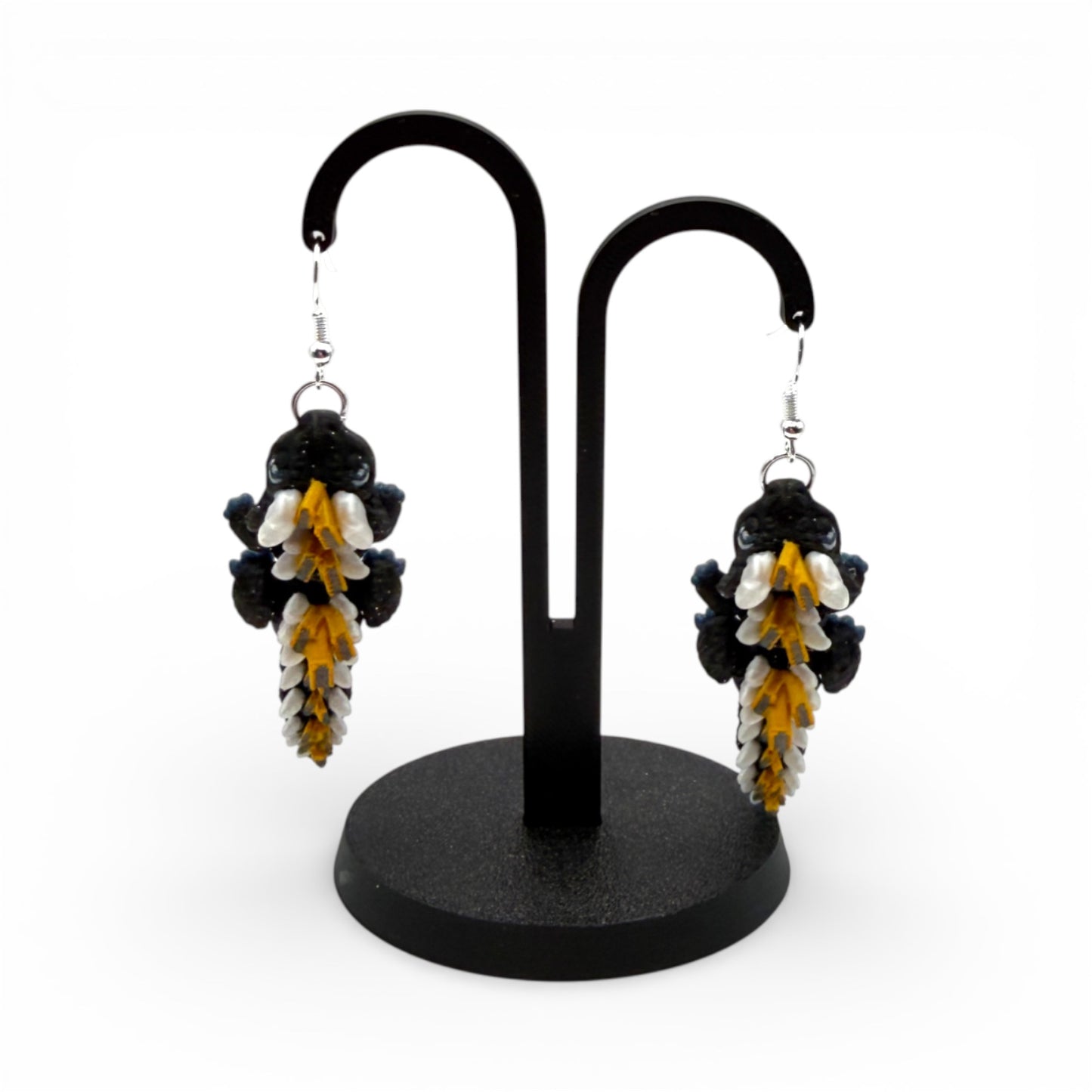Book Dragon Articulated 3D Printed Earrings
