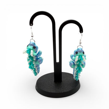 Book Dragon Articulated 3D Printed Earrings