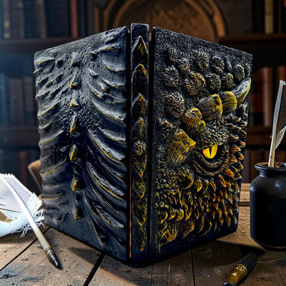 3D Embossed Dragon'S Eye Hard Cover Notebook, A5 Size Replaceable Inner Core Hardcover notebook, Resin covered Notebook with Blank Paper 120 Sheets