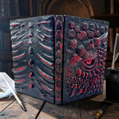 3D Embossed Dragon'S Eye Hard Cover Notebook, A5 Size Replaceable Inner Core Hardcover notebook, Resin covered Notebook with Blank Paper 120 Sheets