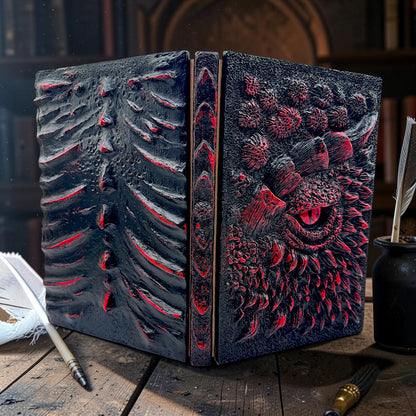 3D Embossed Dragon'S Eye Hard Cover Notebook, A5 Size Replaceable Inner Core Hardcover notebook, Resin covered Notebook with Blank Paper 120 Sheets