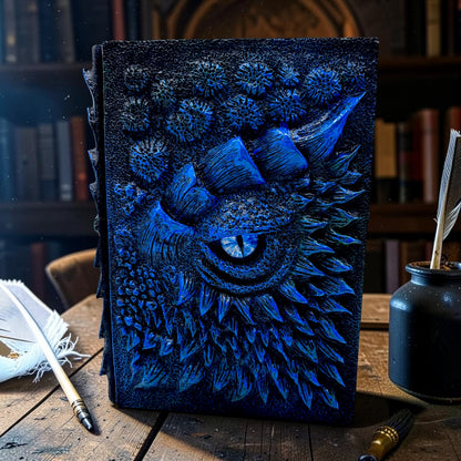3D Embossed Dragon'S Eye Hard Cover Notebook, A5 Size Replaceable Inner Core Hardcover notebook, Resin covered Notebook with Blank Paper 120 Sheets