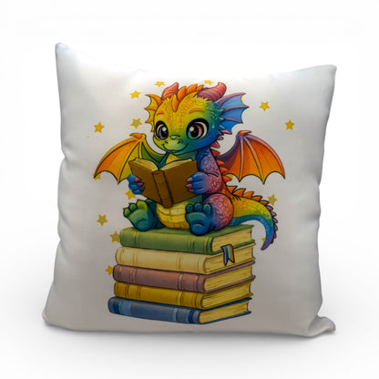 Bookish Dragon 13x13 inch pillow case - multiple options