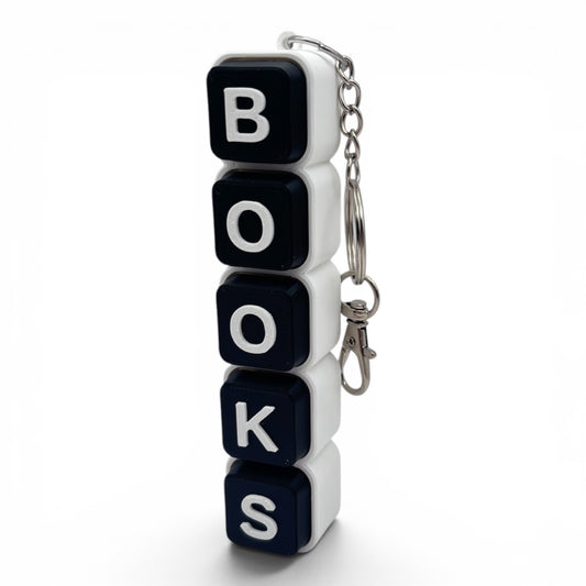 Bookish Keychain Mechanical Keycap Fidget Toy ASMR Clicker Gift