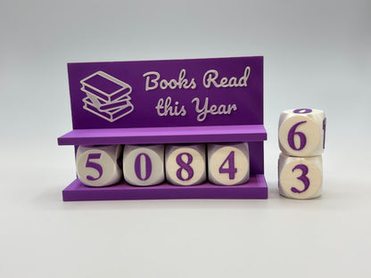 3D Printed Books Read This Year Tracker – Adjustable up to 999 Books, Multiple Colors