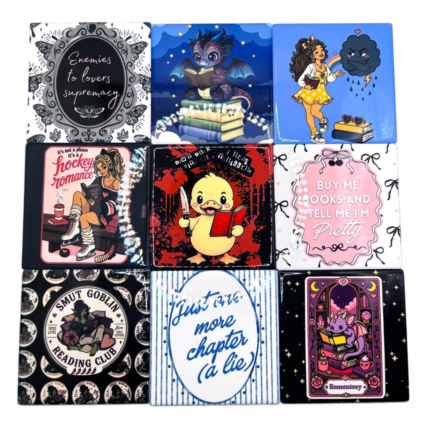 Bookish Build your own Coaster Set or Display Tiles (single coasters)