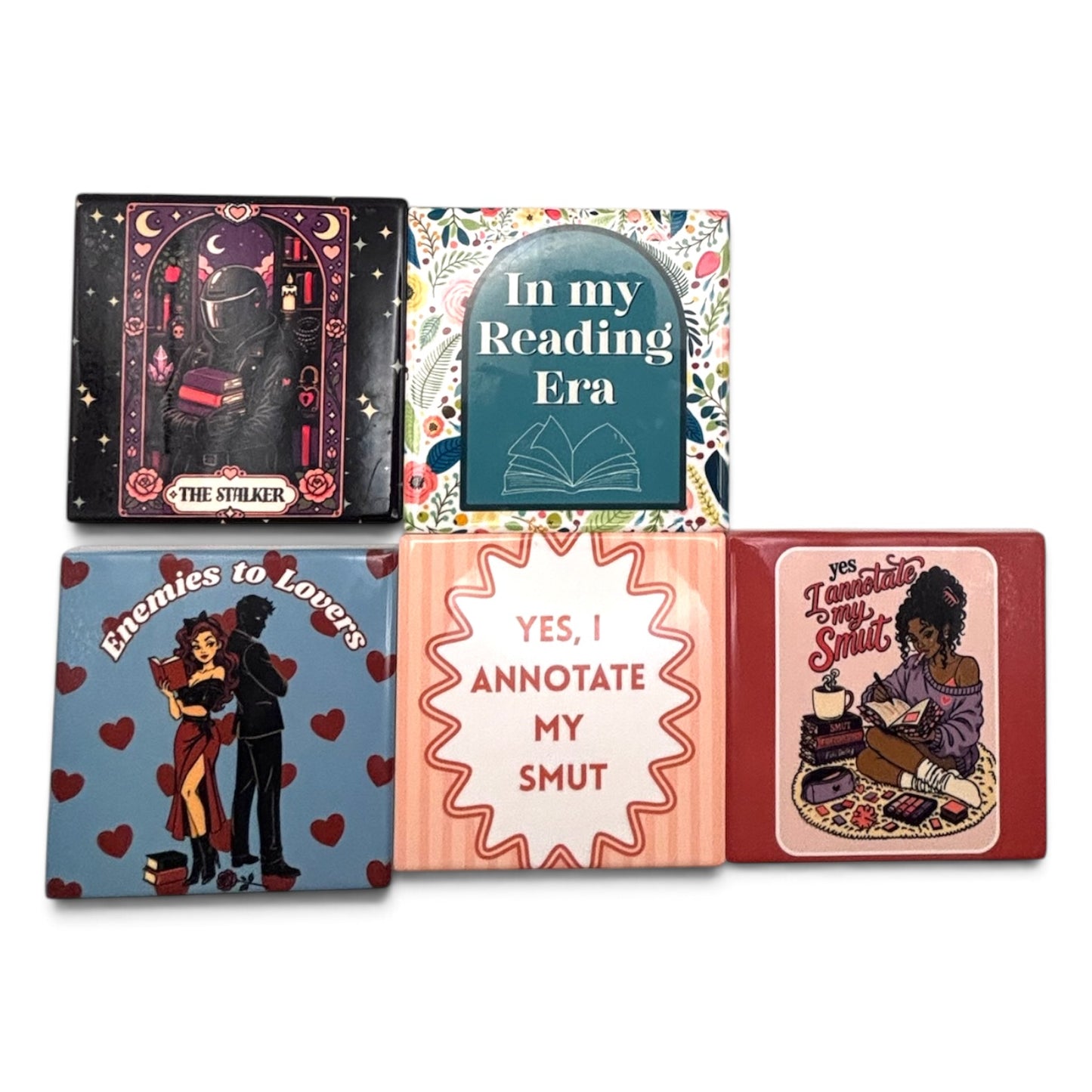 Bookish Build your own Coaster Set or Display Tiles (single coasters)
