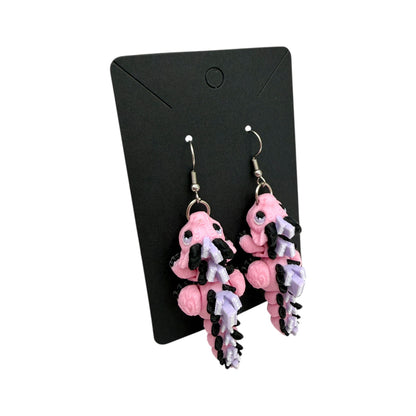 Book Dragon Articulated 3D Printed Earrings