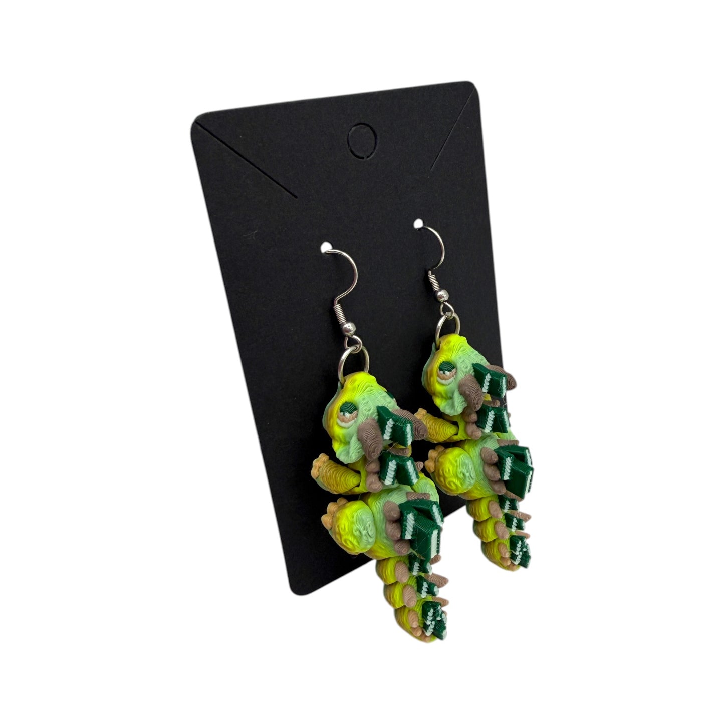 Book Dragon Articulated 3D Printed Earrings