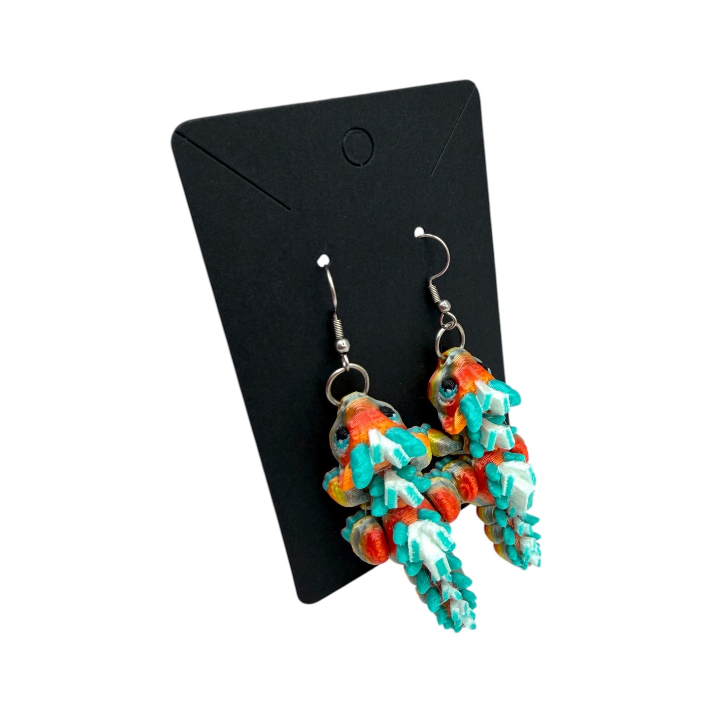Book Dragon Articulated 3D Printed Earrings