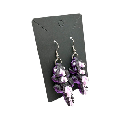 Book Dragon Articulated 3D Printed Earrings