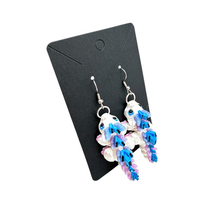 Book Dragon Articulated 3D Printed Earrings