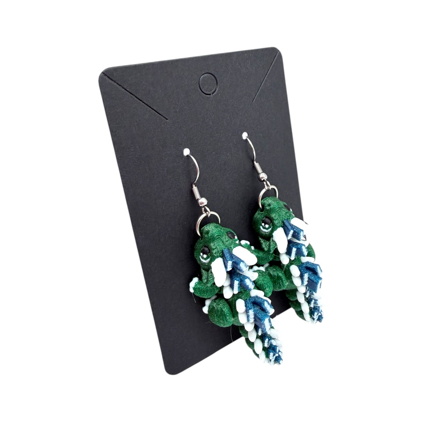 Book Dragon Articulated 3D Printed Earrings
