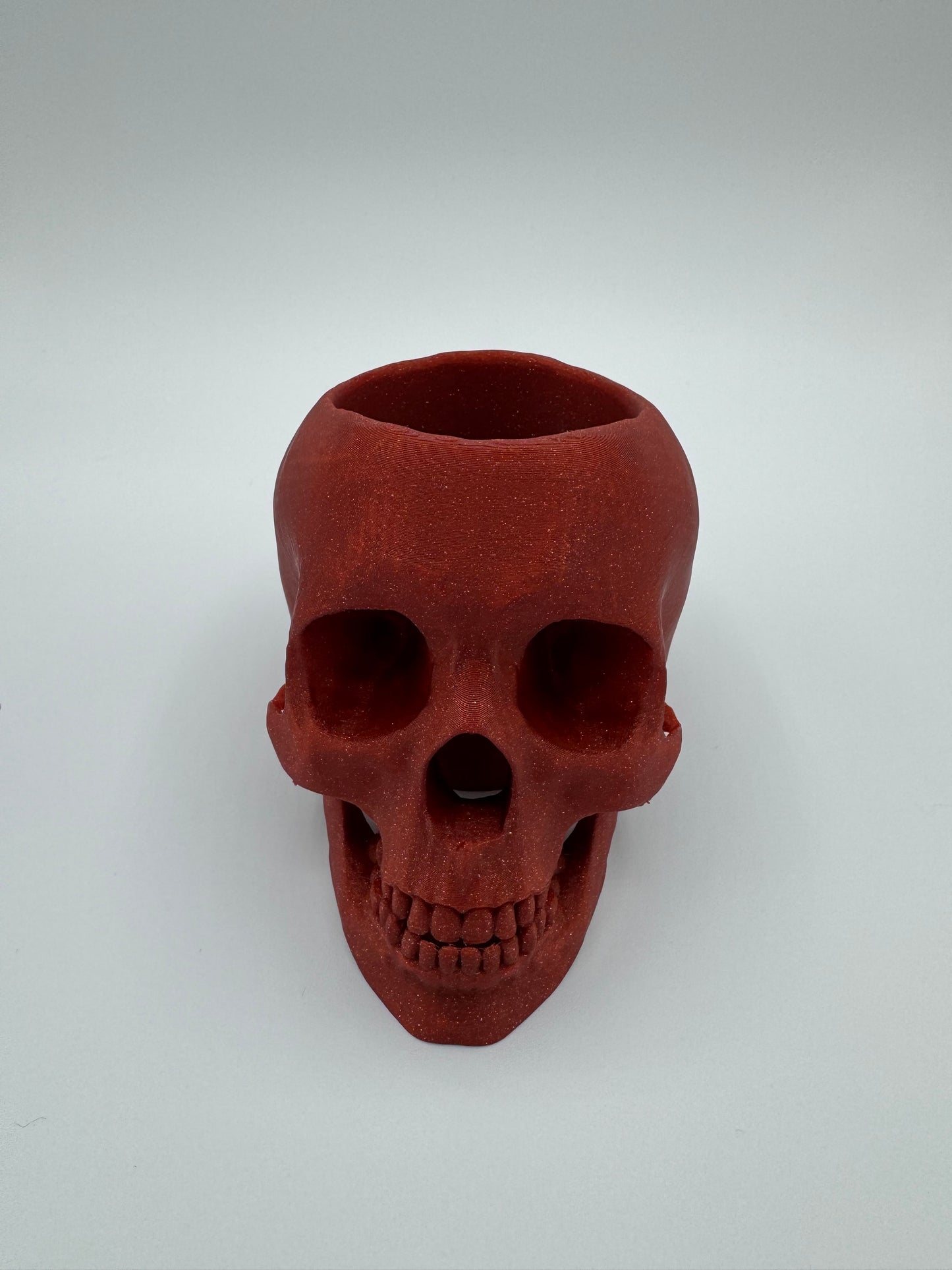 Skull pen, pencil, makeup brush holder