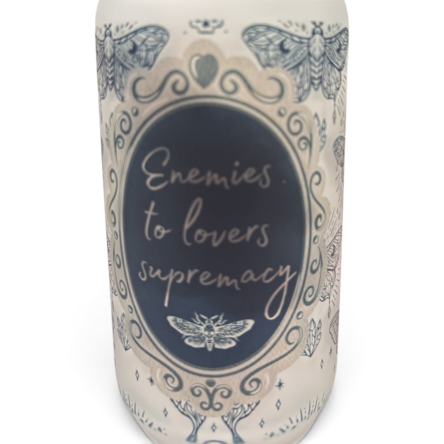Bookish 16oz Frosted Glass Tumbler