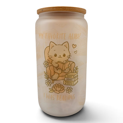 Bookish 16oz Frosted Glass Tumbler