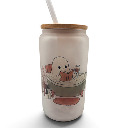 Bookish 16oz Frosted Glass Tumbler