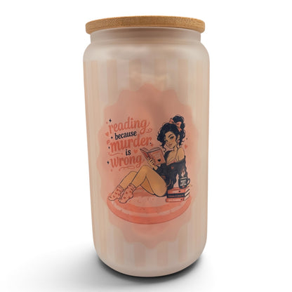 Bookish 16oz Frosted Glass Tumbler