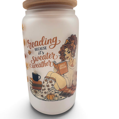 Bookish 16oz Frosted Glass Tumbler
