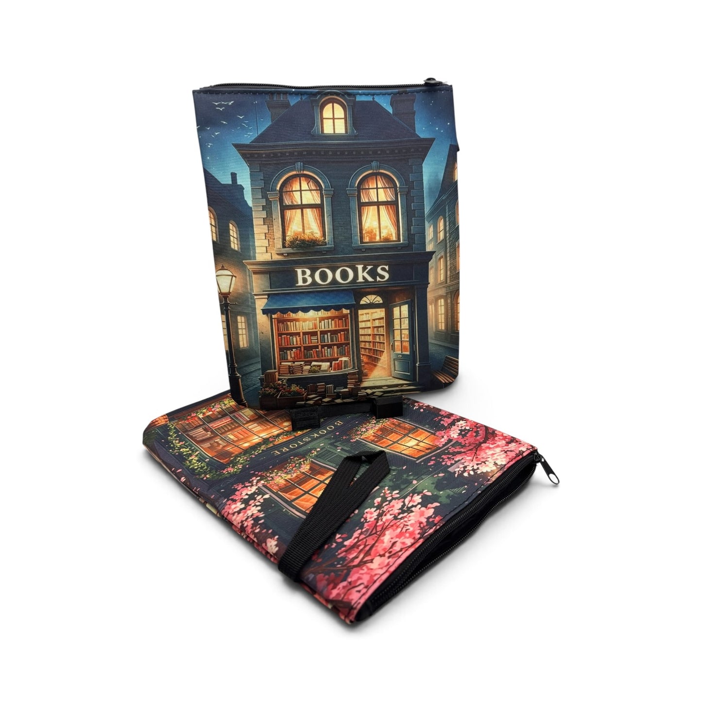 Book Jacket with Printed Patterns, Cover for Journals, Planners, Tablets, Readers | Stylish Case for, Office, Travel with zipper and water resistant liner.