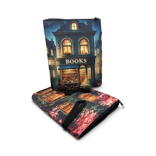 Book Jacket with Printed Patterns, Cover for Journals, Planners, Tablets, Readers | Stylish Case for, Office, Travel with zipper and water resistant liner.