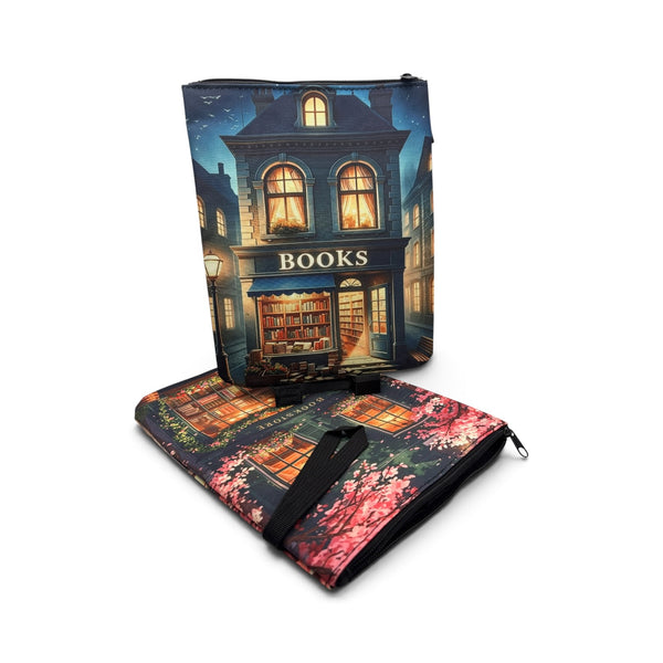 Book Jacket with Printed Patterns, Cover for Journals, Planners, Tablets, Readers | Stylish Case for, Office, Travel with zipper and water resistant liner.