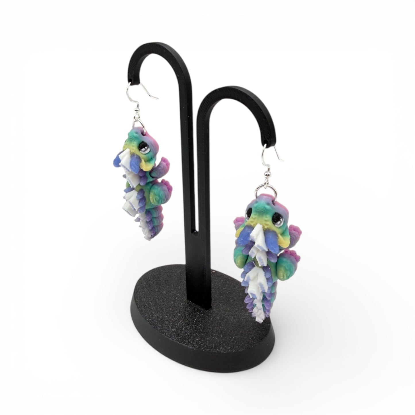 Book Dragon Articulated 3D Printed Earrings