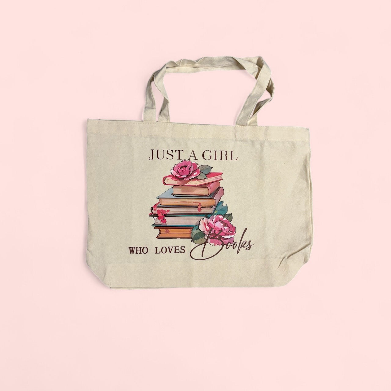 Just a Girl Who Loves Books Canvas Tote Bag