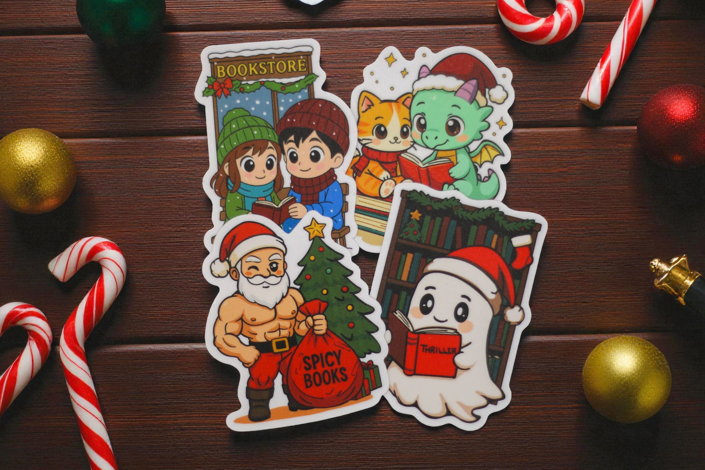 Bookish Vinyl Stickers – 3 Inch Waterproof Decals for Readers, Romantasy Fans, and Book Lovers | Bundle & Individual Options