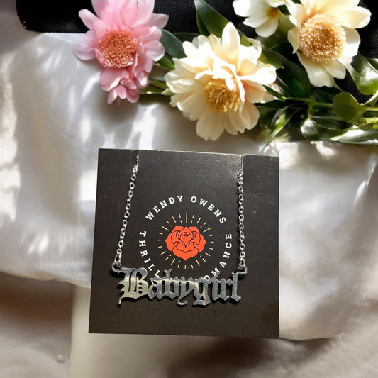 Punk Style Letter Pendant Babygirl Necklace, Women's Jewelry Gift