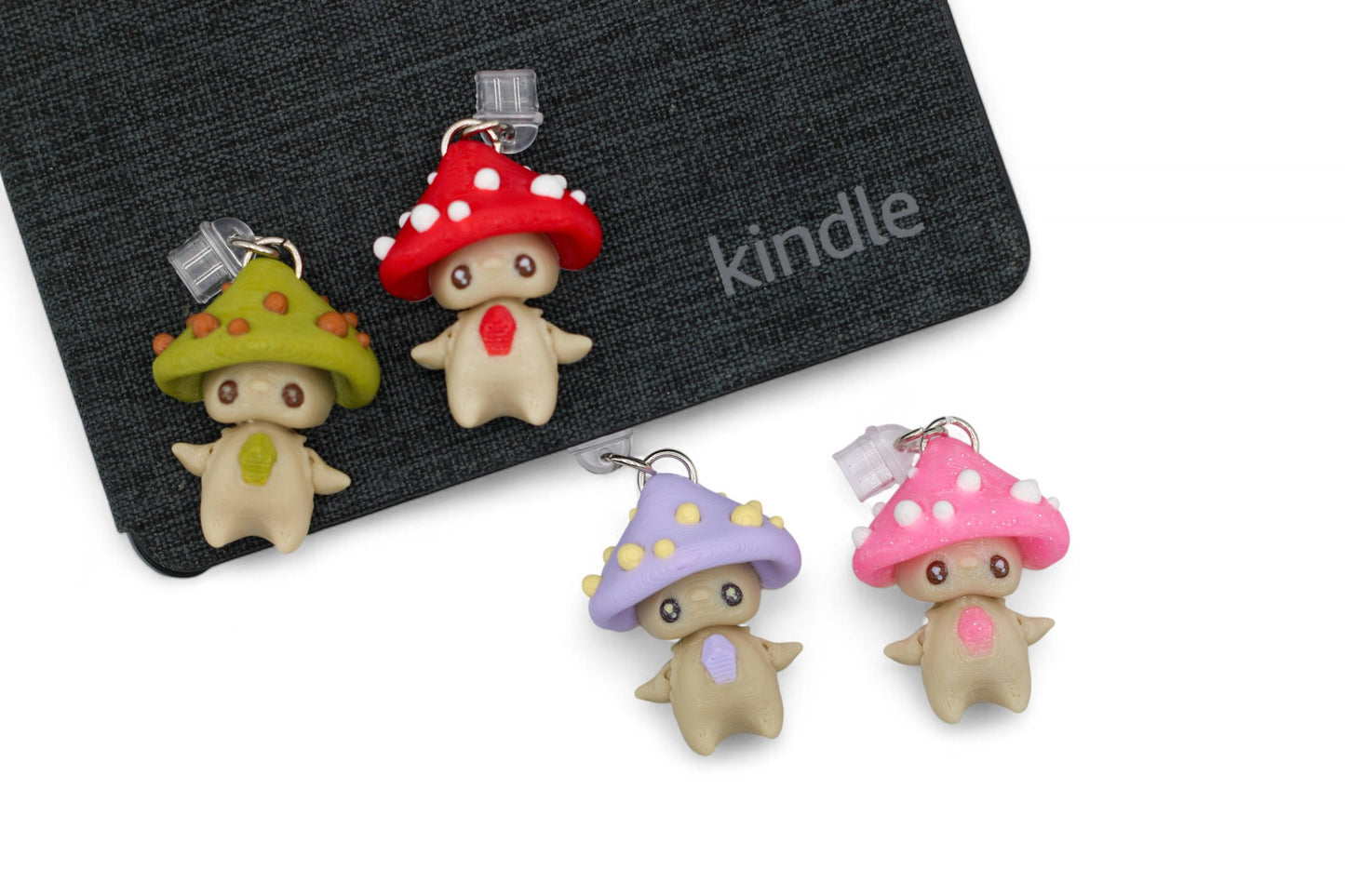 Dust Plugs for Type C - Cute 3d printed Charms for Kindles, E-Reader, Phones, etc