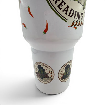 40oz Sublimated Tumbler | Bookish Stainless Steel Cup with Handle
