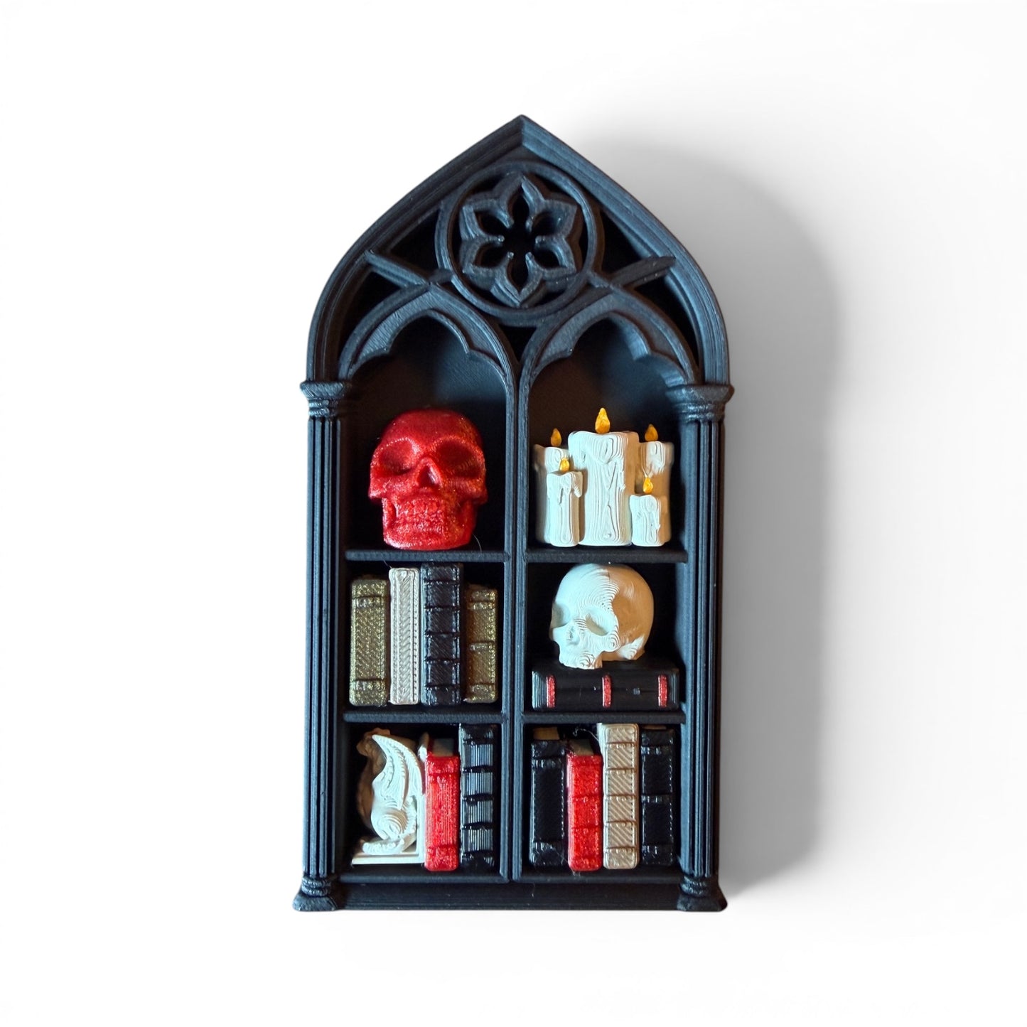 Bookcase 6 Clicker — Mini 3D Printed Fidget Bookshelf