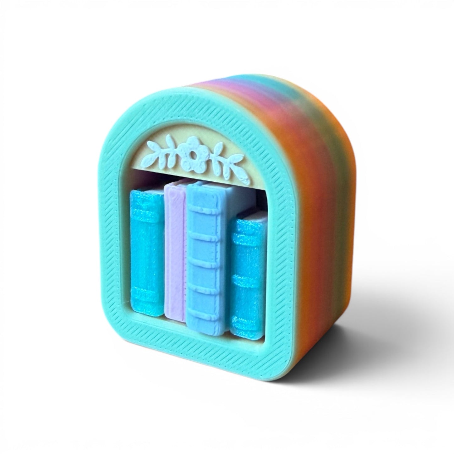 Traditional Bookcase Clicker — Mini 3D Printed Fidget Bookshelf