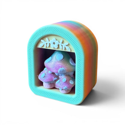 Traditional Bookcase Clicker — Mini 3D Printed Fidget Bookshelf
