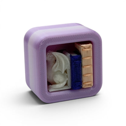 Modern Bookcase Clicker — Mini 3D Printed Fidget Bookshelf