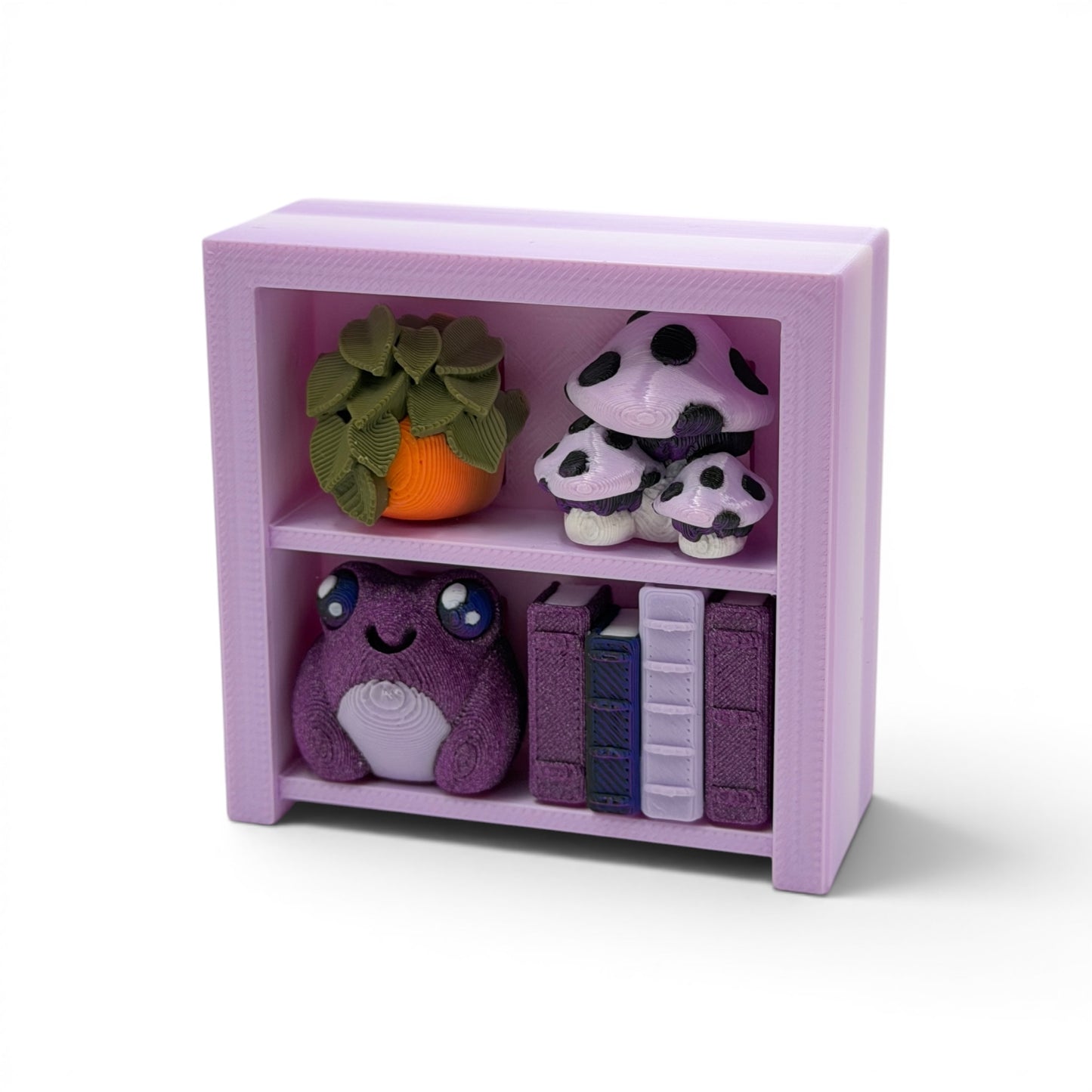 Modern Bookcase Clicker — Mini 3D Printed Fidget Bookshelf