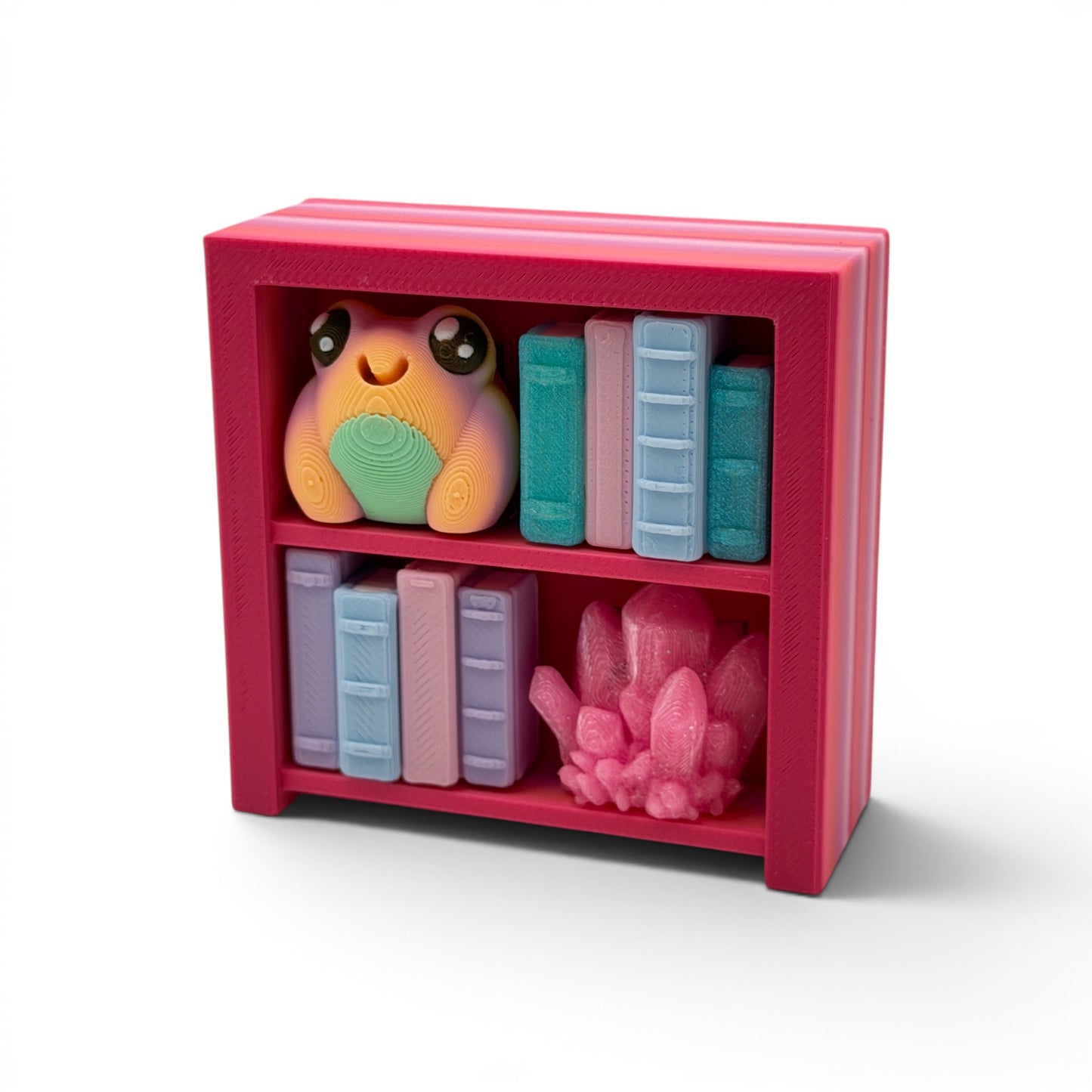 Modern Bookcase Clicker — Mini 3D Printed Fidget Bookshelf