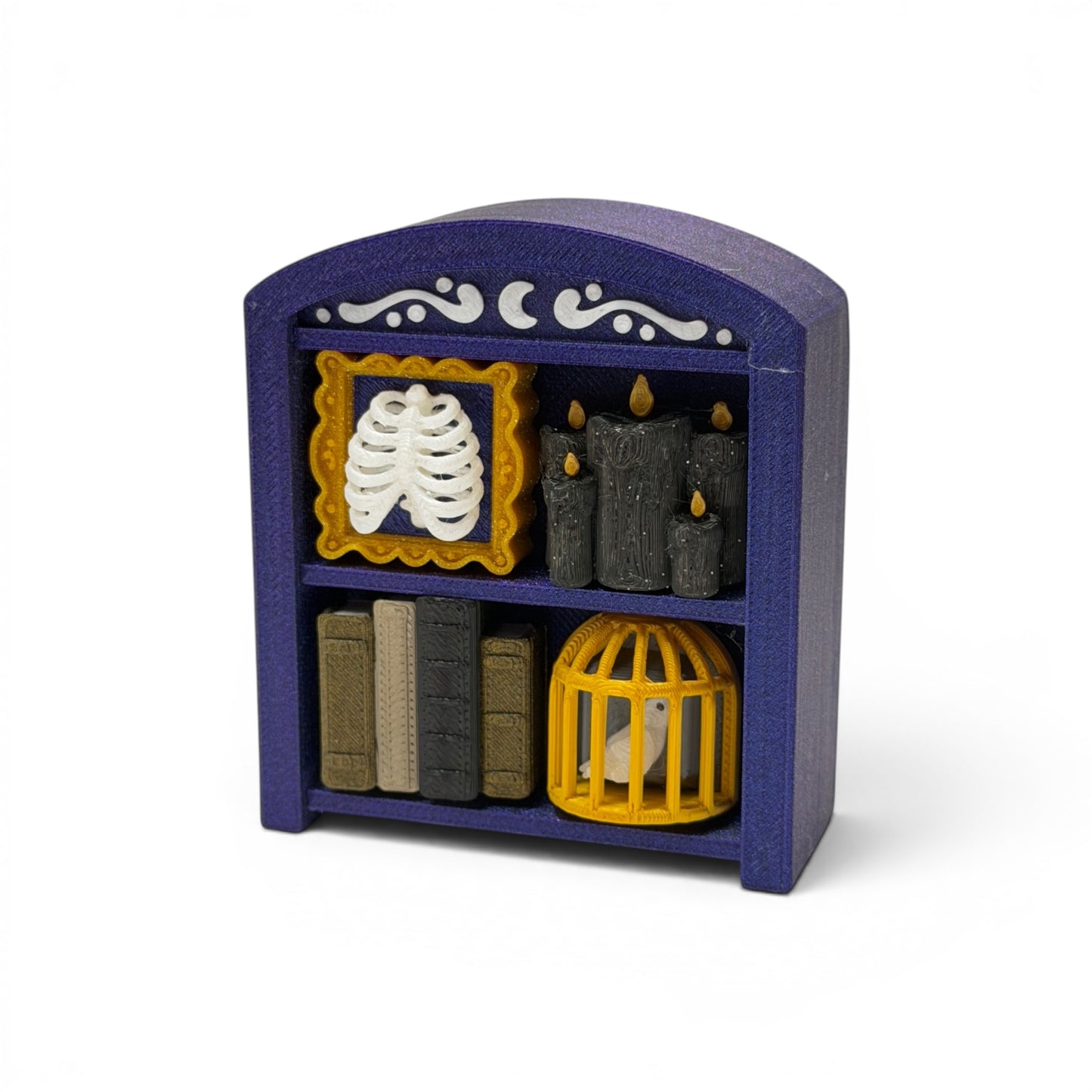 Traditional Bookcase Clicker — Mini 3D Printed Fidget Bookshelf