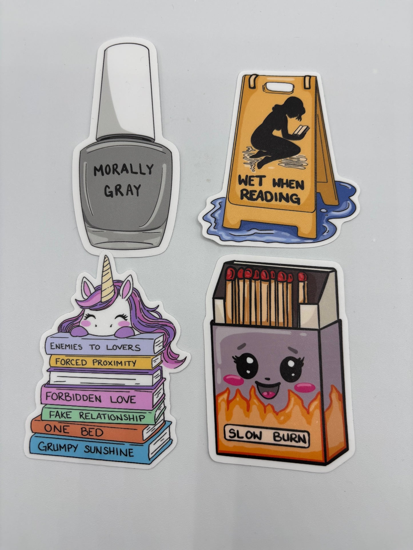 Bookish Vinyl Stickers – 3 Inch Waterproof Decals for Readers, Romantasy Fans, and Book Lovers | Bundle & Individual Options