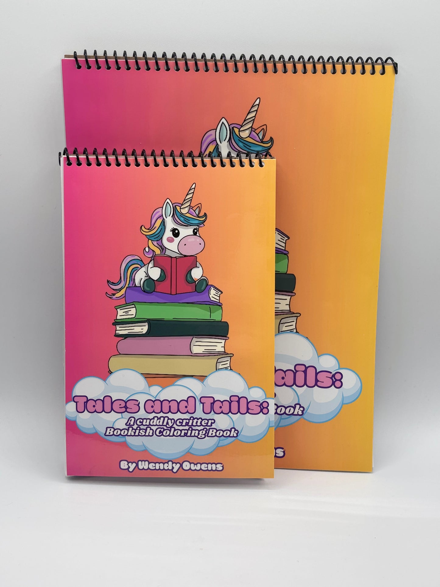 Tales and Tails: A Cuddly Critter Bookish Coloring Book | 27 Adorable, Single-Sided Pages | Available in 8.5x11 and 5.5x8.5 Sizes
