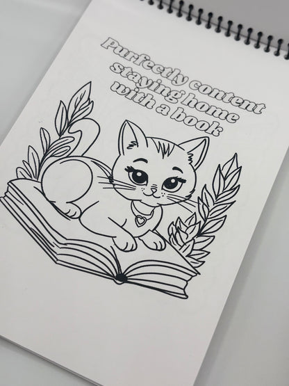 Tales and Tails: A Cuddly Critter Bookish Coloring Book | 27 Adorable, Single-Sided Pages | Available in 8.5x11 and 5.5x8.5 Sizes
