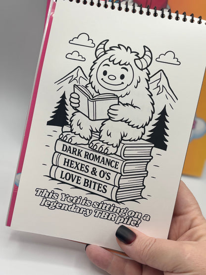Tales and Tails: A Cuddly Critter Bookish Coloring Book | 27 Adorable, Single-Sided Pages | Available in 8.5x11 and 5.5x8.5 Sizes