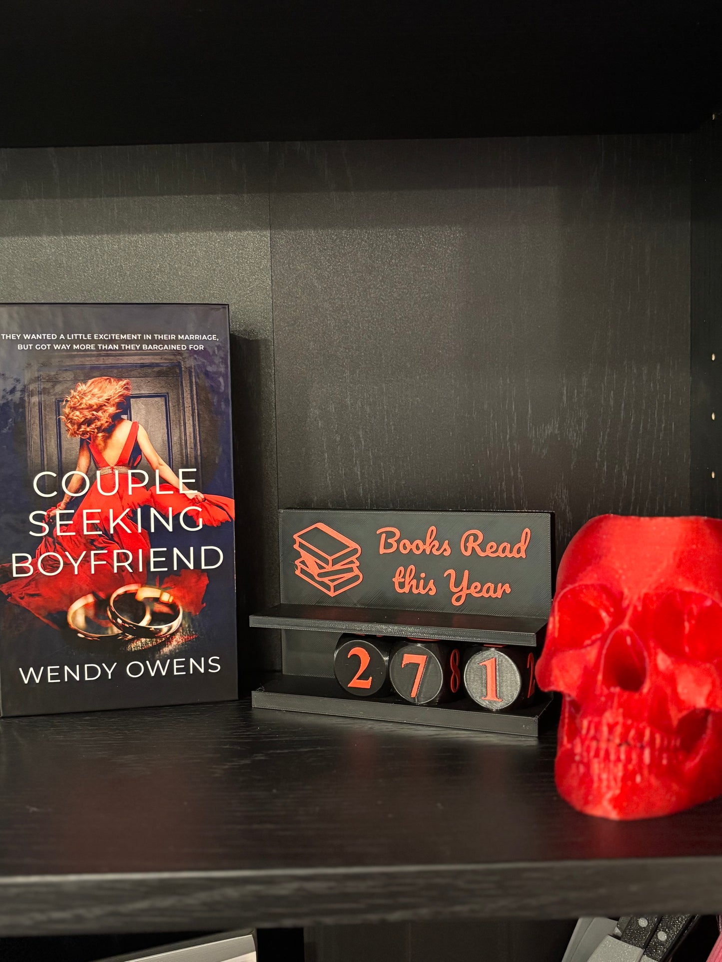 3D Printed Books Read This Year Tracker – Adjustable up to 999 Books, Multiple Colors